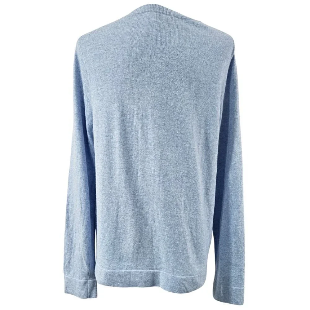 J. Crew Cotton Wool Blend Teddie Sweater Heathered Baby Blue Cozy F5199